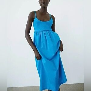 Zara blue midi dress